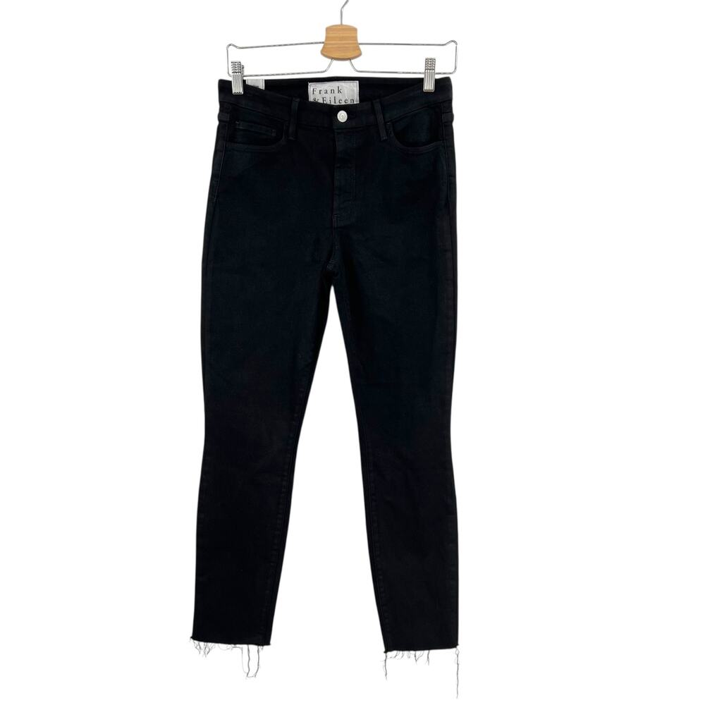 Frank &‎ Eileen Sligo Jeans Glitter Italian Waxed Denim Black Size 28